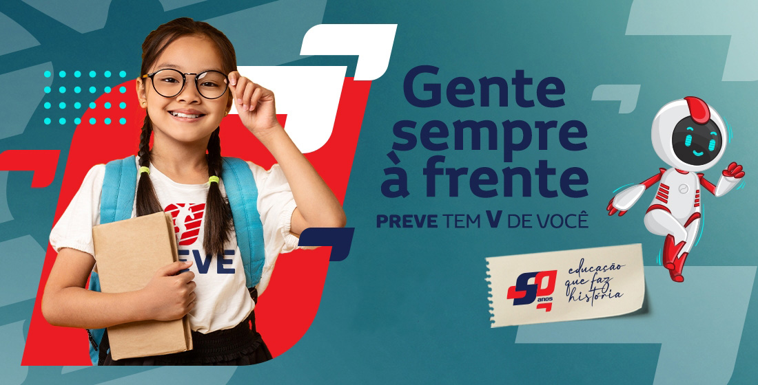 Banner com menina estudante do Preve